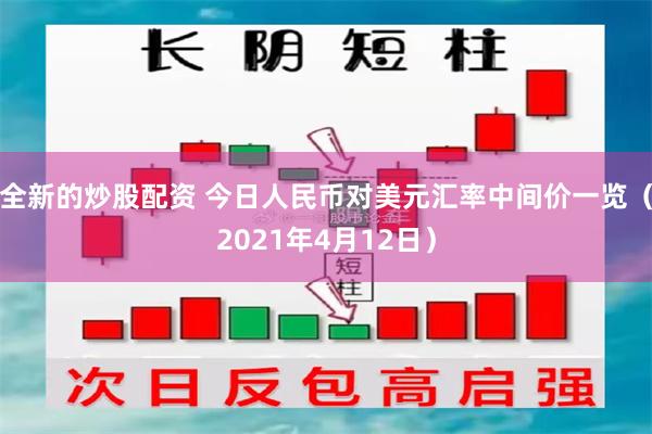 全新的炒股配资 今日人民币对美元汇率中间价一览（2021年4月12日）