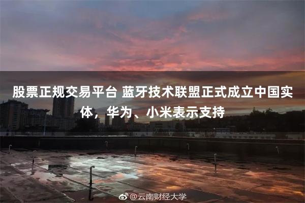 股票正规交易平台 蓝牙技术联盟正式成立中国实体，华为、小米表示支持